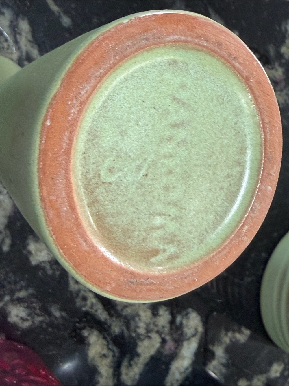 Frankoma Handcrafted Prairie Green Ceramic Pot and 2 Vases Decor signed - Picture 9 of 10